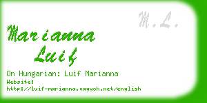 marianna luif business card